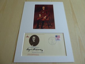 Roger Sherman photograph and 1976 USA Declaration of Independence Cover