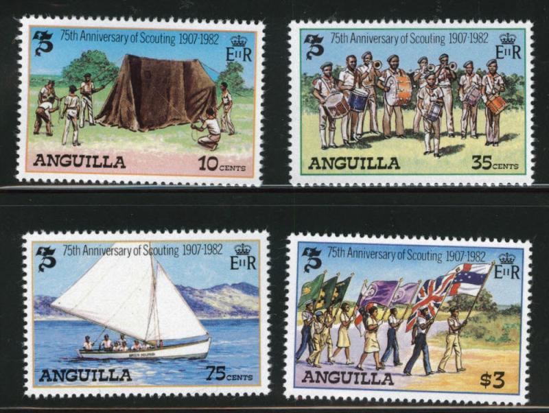 ANGUILLA Scott 502-505 MNH** Scouting set CV$7.60 