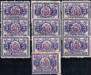 US Stock Transfer Stamp, State of New York, 2 Dollar