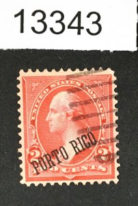 MOMEN: US STAMPS  PUERTO RICO # 216 USED XF LOT #13343