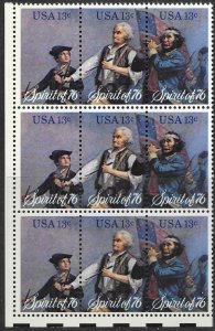 US #1629-31 mnh corner block of 9. Spirit of 76.