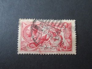 Great Britain 1913 Sc 174 sea lion (thin) Cat.$375 FU