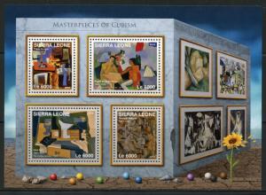 SIERRA LEONE 2016 MASTERPIECES OF CUBISM  SHEET MINT NEVER HINGED