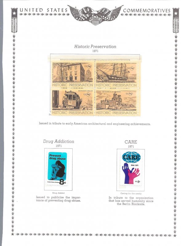 United States 11ea Album Pages With 80 stamps
