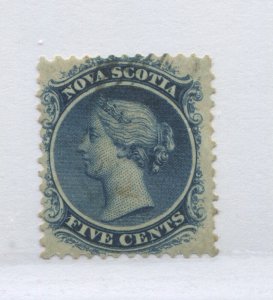 Nova Scotia QV 1860 5 cents used