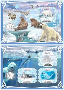 t6, Gabon MNH stamps 2019 polar bear polar fox