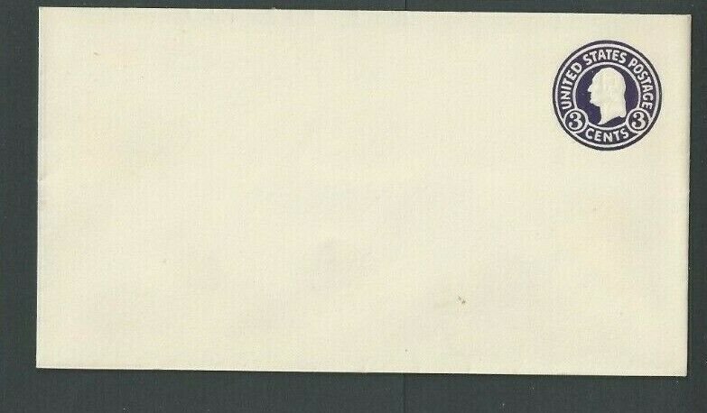 Ca 1917 U436A 3c Dark Violet On White Mint Entire Die 143 Size 10 