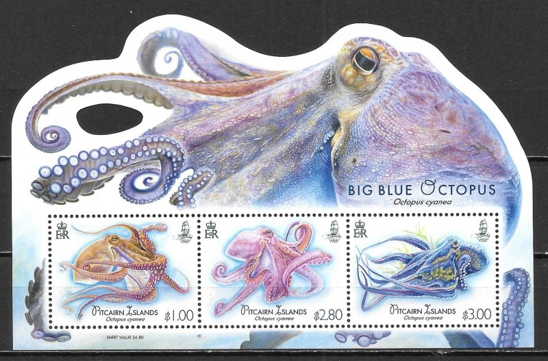 Pitcairn Islands 848 Big Blue Octopus s.s. MNH (lib)