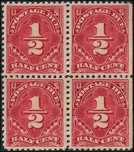 J68 Mint,OG,NH/H... Block of 4... SCV $5.50... Right 2 stamps are NH... XF