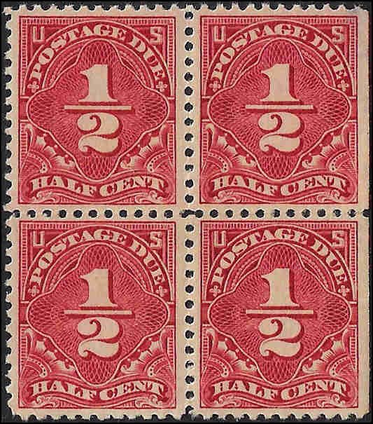 J68 Mint,OG,NH/H... Block of 4... SCV $5.50... Right 2 stamps are NH... XF