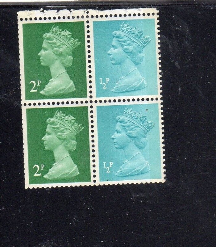 GREAT BRITAIN #MH26a  1P, 2P MANCHIN MINT VF NH O.G B/P4