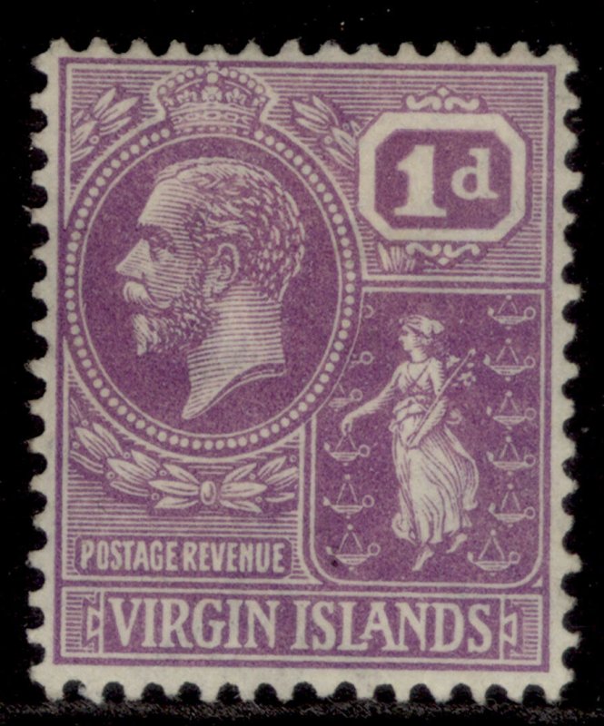 BRITISH VIRGIN ISLANDS GV SG88, 1d bright violet, M MINT.
