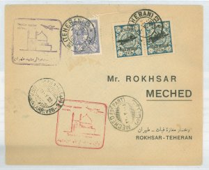 Iran C23/741 First Flight cover Teheran-meched and return 9 May 1929