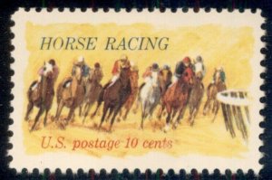 #1528 10¢ HORSE RACING LOT OF 400 MINT STAMPS, SPICE UP YOUR MAILINGS!