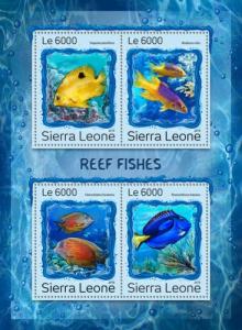 SIERRA LEONE 2016 SHEET REEF FISHES MARINE LIFE srl161210a