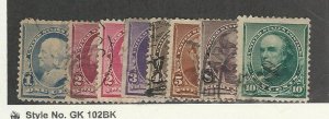 United States, Postage Stamp, #219-223, 225-226 Used, 1890-93, JFZ