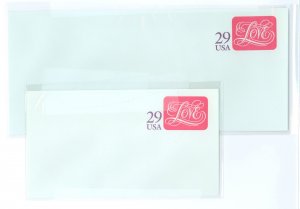 US U621 Two unused entire envelopes