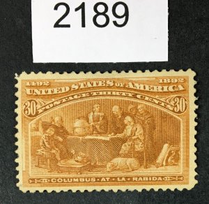 US STAMPS # 239 MINT OG LH CAT. $225 LOT #2189