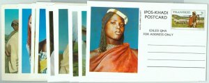 67401 - TRANSKEY   - Postal History -  Set of 10 Postal Stationery Cards ETHNIC