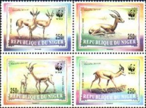 WWF Gazelle by Niger MNH Sc 983-86