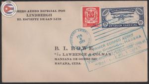 Cuba 1928 First Flight Cover Santo Domingo - Habana | Edifil C4 | CU10194