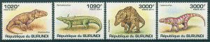 Burundi 2011 MNH Prehistoric Animals Stamps Crocodiles Reptiles 4v Set