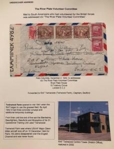 1942 Pato Colombia Censored Airmail Cover To South American Volunteers London UK