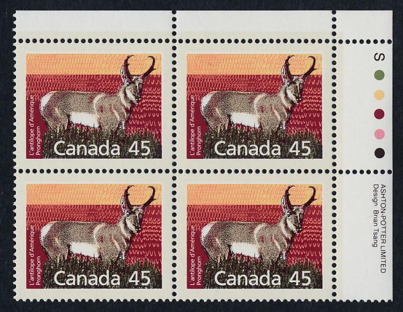 Canada 1172 TR Plate Block  MNH Pronghorn