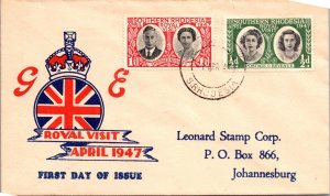 Southern Rhodesia 1947 FDC - Royal Visit - F70578