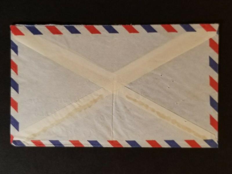 1955 Guadeloupe to Chicago Illinois USA Air Mail De Laurence Company Cover