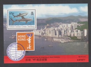 British Indian Ocean Territory 159a Sharks Souvenir Sheet MNH VF