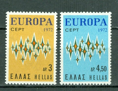 GREECE 1972 EUROPA #1049-50...SET...MNH..$2.00
