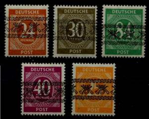 Germany 587/93. 5 MNH values,inverted ovpts.,signed