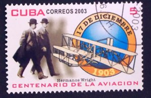 CUBA Sc# 4357 AVIATION HISTORY Wright Bros airplanes 5c 2003 used cto