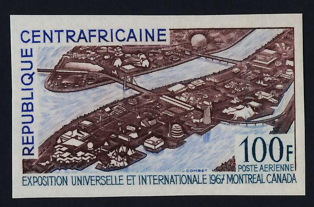 Central Africa C45 imperf MNH EXPOS 67, Architecture