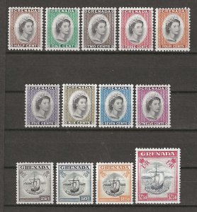 GRENADA 1953/59 SG 192/204 MNH