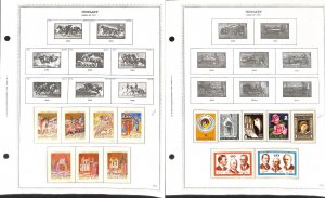 Hungary Stamp Collection on 31 Minkus Specialty Pages, 1971-1974 Mint Sets