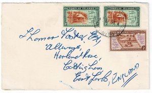 Tokelau Islands 1955 Nukunono cancel on cover to England