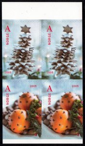 Norway 2005, Christmas bklt. pane, 2 each, Self-Adhesive, MNH # 1455a