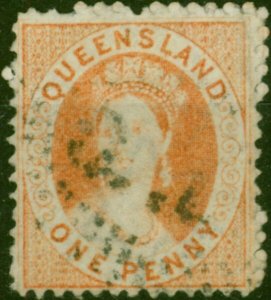 Queensland 1871 1d Orange-Vermilion SG59 Fine Used (3)