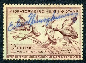 #RW20 – 1953 $2.00 Blue-Winged Teal. Used.
