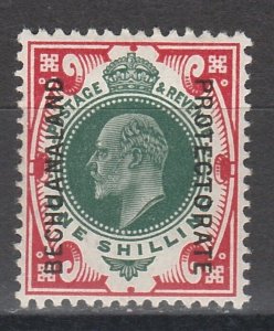 BECHUANALAND 1904 KEVII 1/- GREEN & SCARLET