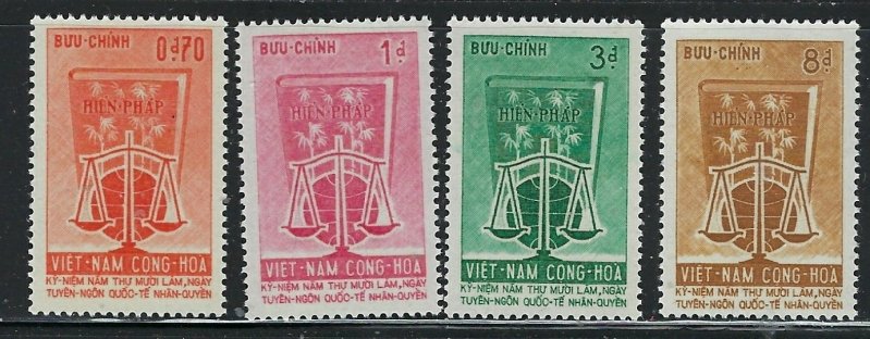 South Vietnam 223-26 MNH 1963 Human Rights (fe7098)