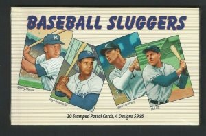 UX457a Baseball Sluggers Complete Booklet Set Of 20 Mint Size 6.25 X 4.5