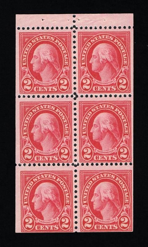 GENUINE SCOTT #634d MINT OG NH FULL BOOKLET PANE PSE CERT 1926 CARMINE TYPE-I