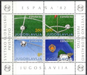 Yugoslavia 1982 Football Soccer FIFA World Cup Spain S/S MNH