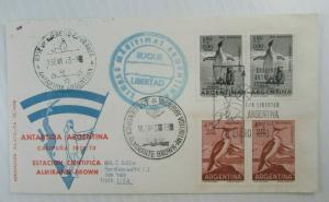 1972 Argentina cover Almirante Brown Base New York #B30 #CB2 cancels cachet VF