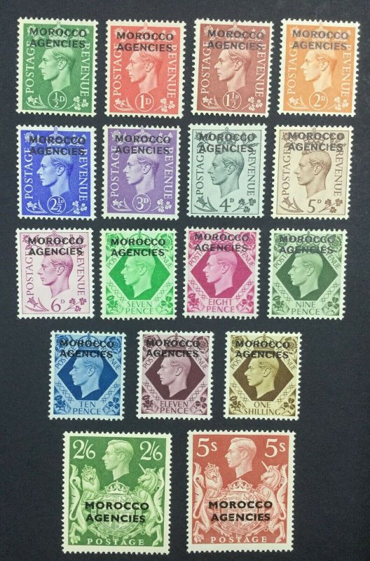 MOMEN: MOROCCO AGENCIES SG #77-93 1949 MINT OG H £90 LOT #226252-5411