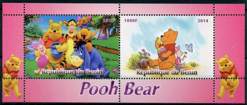 Disney Stamps 2014 MNH Winnie the Pooh Bear Tigger Eeyore Piglet 2v M/S