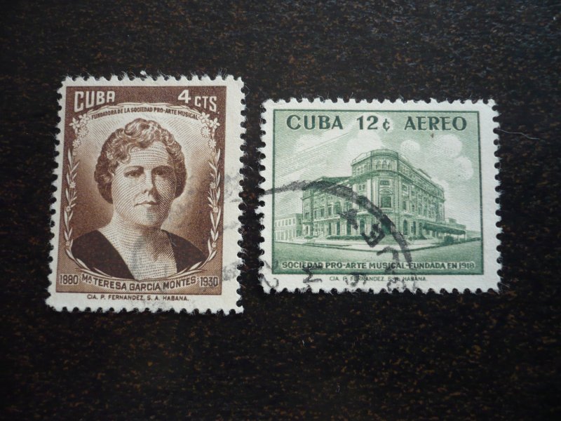 Stamps - Cuba - Scott# 615,C198 - Used Set of 2 stamps